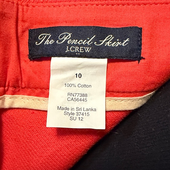 J. Crew Coral-Orange Pencil Skirt - Picture 5 of 5